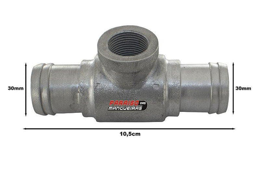 Tubo Conexão Cebolão Alumínio Adaptação 30mm Universal - Paraiso das Mangueiras