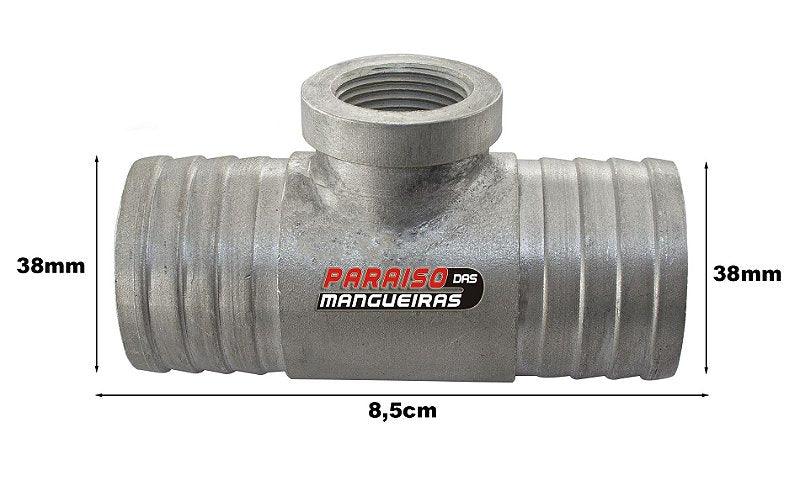 Tubo Conexão Cebolão Alumínio Adaptação 38mm Universal - Paraiso das Mangueiras