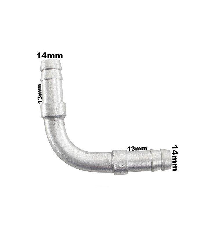 Tubo conexão cotovelo Aluminio 1/2 12,5mm Universal - Paraiso das Mangueiras