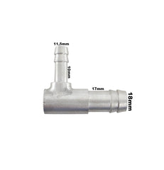 Tubo Cotovelo 90 Graus Com Redução De 5/8 Para 3/8 Aluminio - Paraiso das Mangueiras