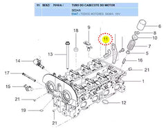 Tubo De Conexão De Água Cabeçote Motores Sigma - Paraiso das Mangueiras