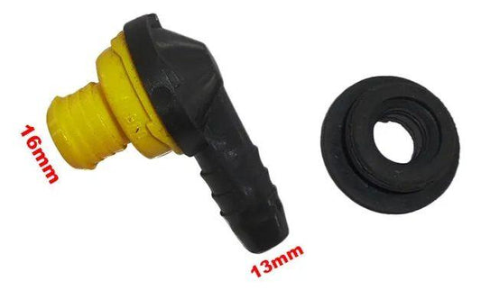Válvula Hidrovácuo 90° Universal com Borracha - Paraiso das Mangueiras