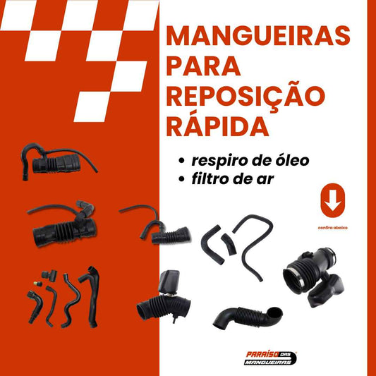 Mangueiras corretas no respiro de óleo e filtro de ar - Paraiso das Mangueiras