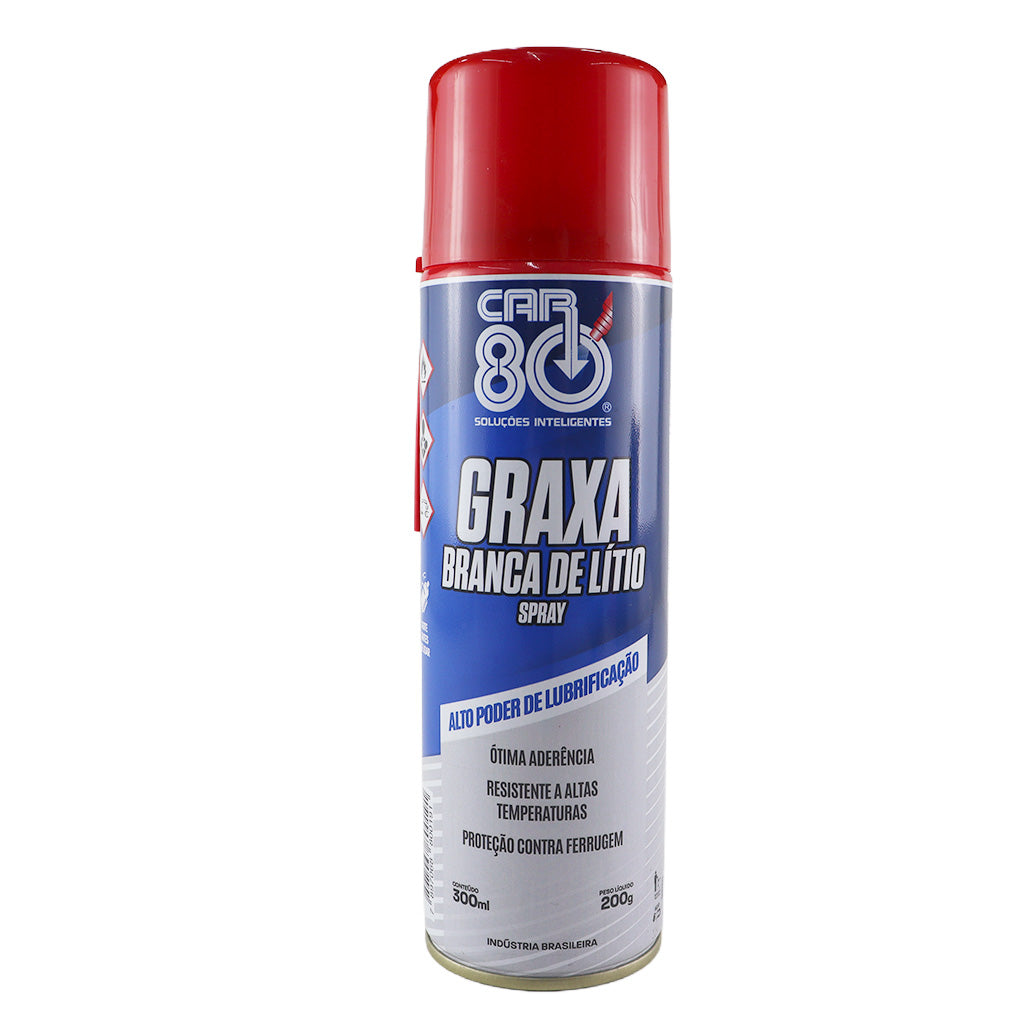 Kit Lubrificante Silicone Spray Graxa Branca Grafite Spray Car80