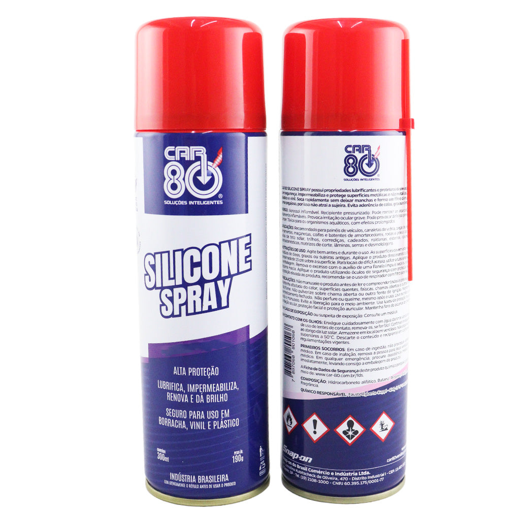 Silicone Spray Car 80 Impermeabilizante Lubrificante 300ml