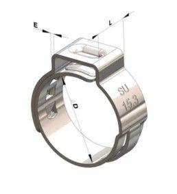 Abraçadeira Radial Inox 14,5 X 12,0 mm (14.5) - Paraiso das Mangueiras Imagem principal do produto