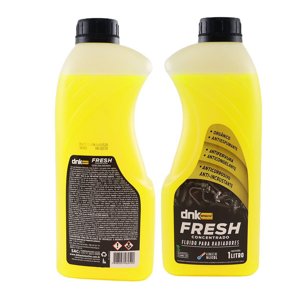 Aditivo Radiador Concentrado Orgânico Amarelo 1l Dnk Fresh Arrefecimento