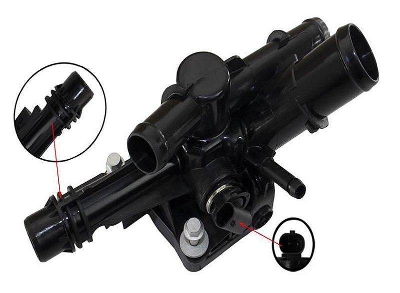Carcaça Válvula Termostática Onix Tracker 1.0 Turbo 5551350 - Paraiso das Mangueiras