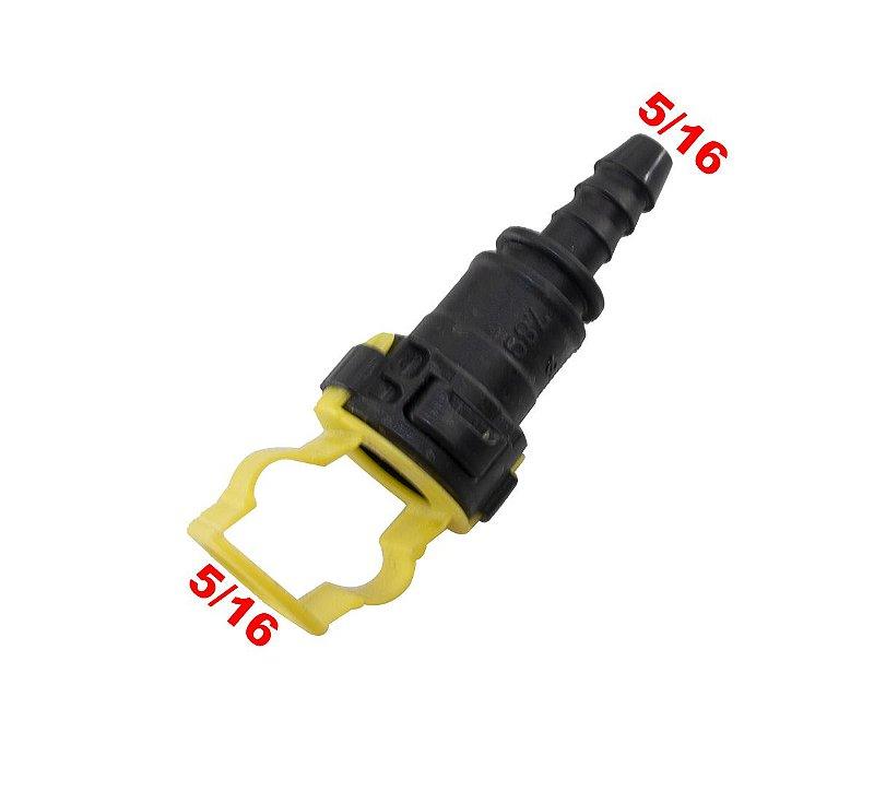 Conector Quick 5/16 x 5/16 para Mangueira injeção 7mm - Paraiso das Mangueiras