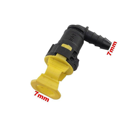 Conector Quick Plug 90 Graus Mangueira Injeção 7mm - Paraiso das Mangueiras