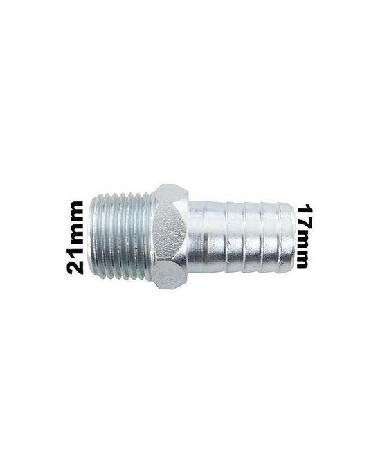 Conexão Alumínio Nipe Espigão 24X17mm Coletor - Paraiso das Mangueiras