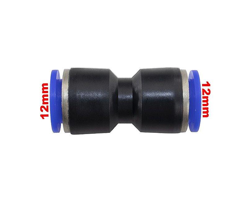 Conexão Emenda Tecalon 12mm Universal - Paraiso das Mangueiras