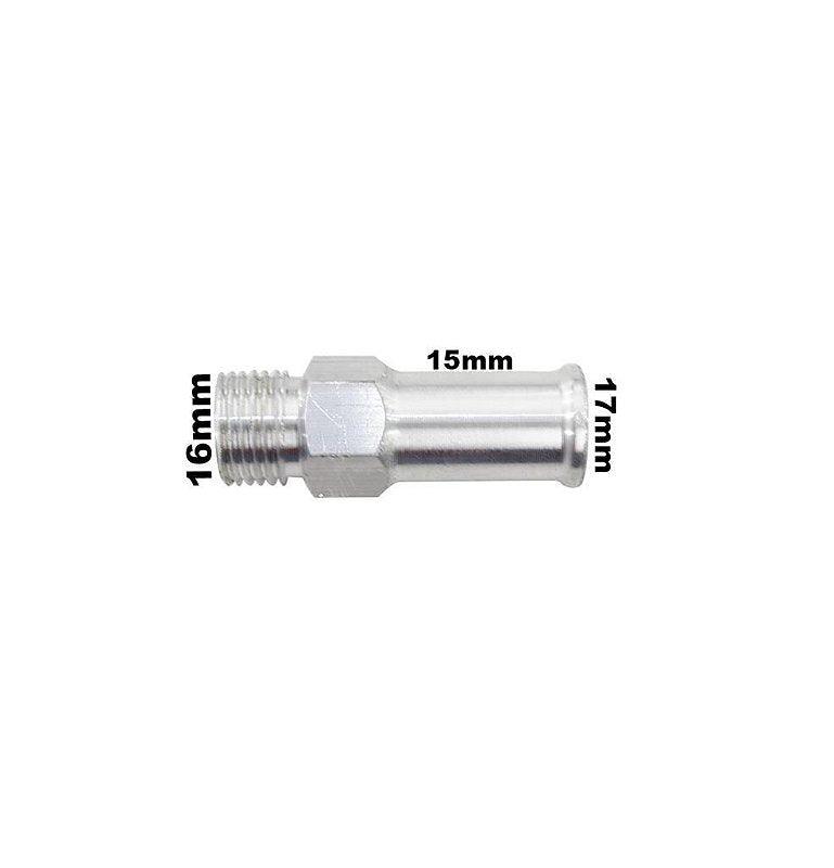 Conexão Espigão Nipe Tempra 2.0 8V 16V Reto C/Rosca 16x4Cm - Paraiso das Mangueiras