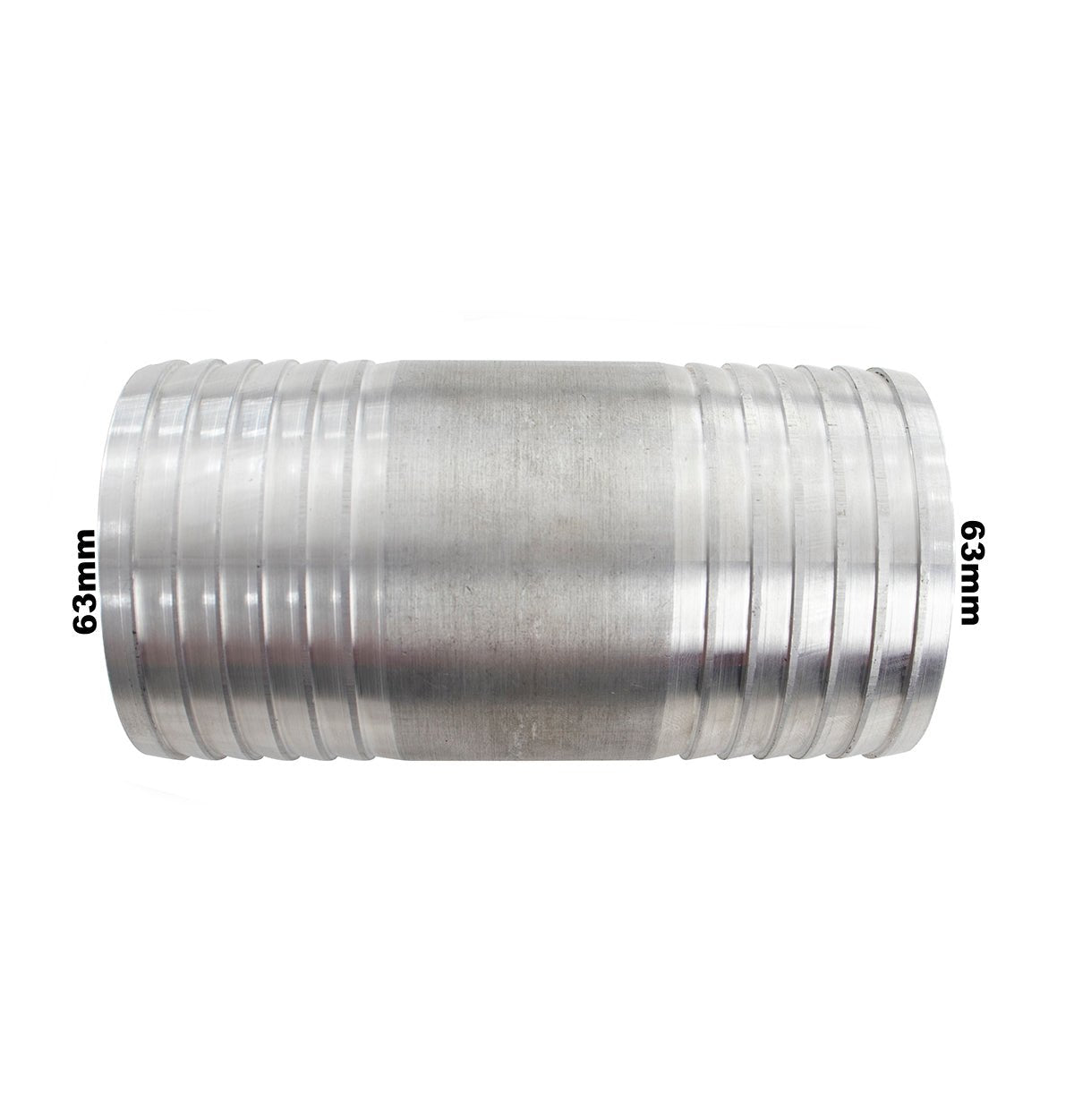 Conexão Nipe 63mm 2 1/2 Alumínio Emenda Universal - Paraiso das Mangueiras