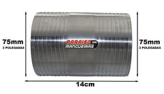 Conexão Nipe 75mm 3 Polegadas Alumínio Emenda Universal - Paraiso das Mangueiras