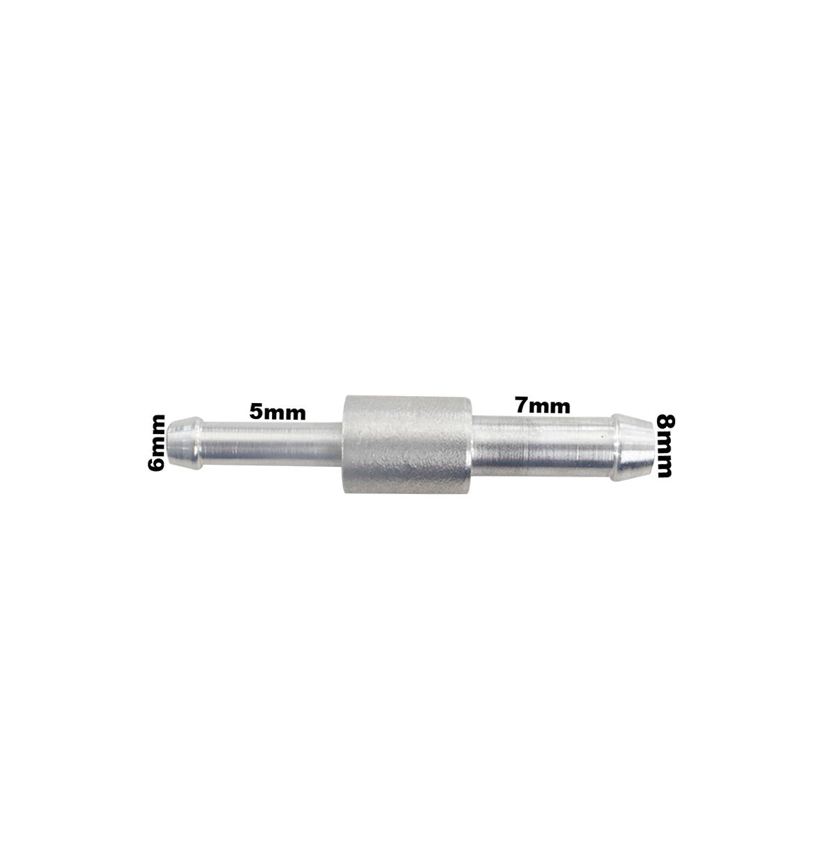 Conexão Nipe Emenda Redução 1/4 X 3/16 7mm 5mm Alumínio - Paraiso das Mangueiras Imagem principal do produto