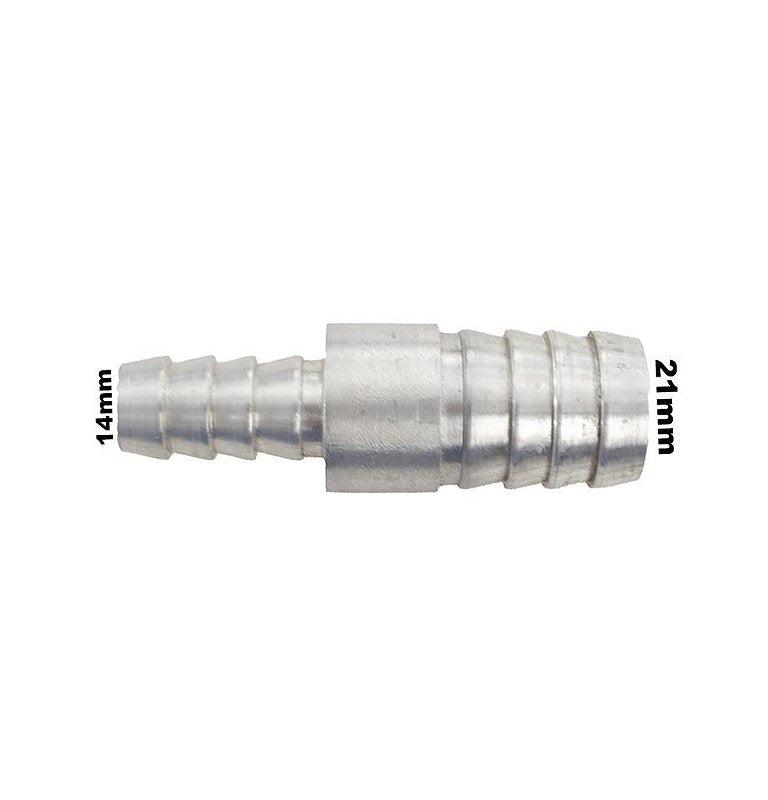 Conexão Nipe Emenda Redução 3/4 para 1/2 21x14mm Alumínio - Paraiso das Mangueiras Imagem principal do produto