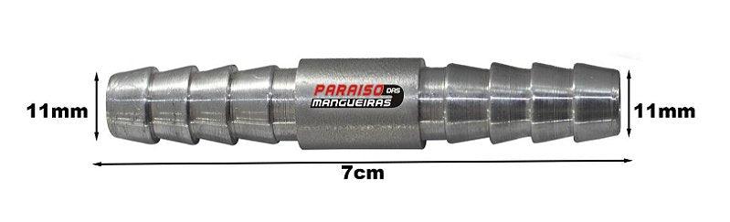 Conexão Nipe Mangueira 11mm Alumínio Emenda Universal Imagem secundária do produto
