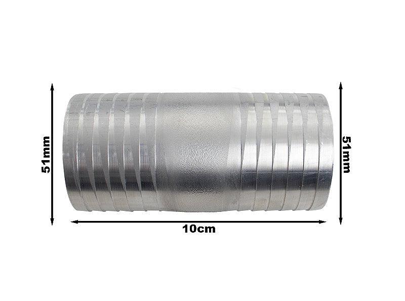 Conexão Nipe Mangueira 51mm 10cm Alumínio Emenda Universal - Paraiso das Mangueiras