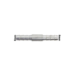 Conexão Nipe Mangueira 8mm Alumínio Emenda Universal - Paraiso das Mangueiras