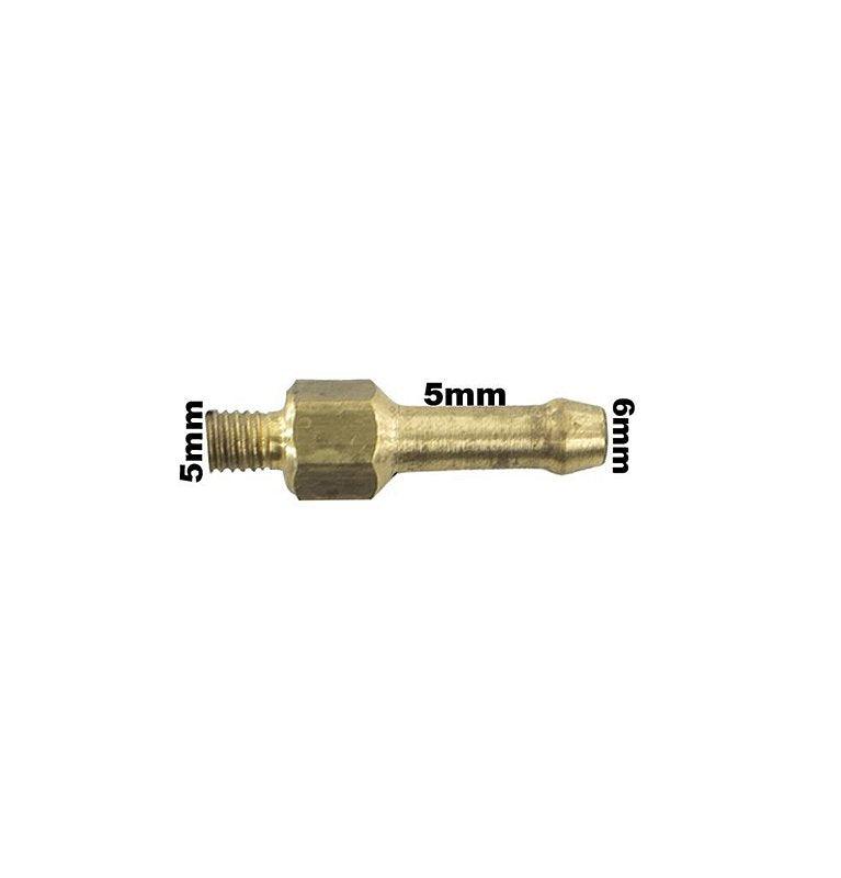 Conexão Partida Frio Carburador Weber Mini Progress 5X5mm - Paraiso das Mangueiras