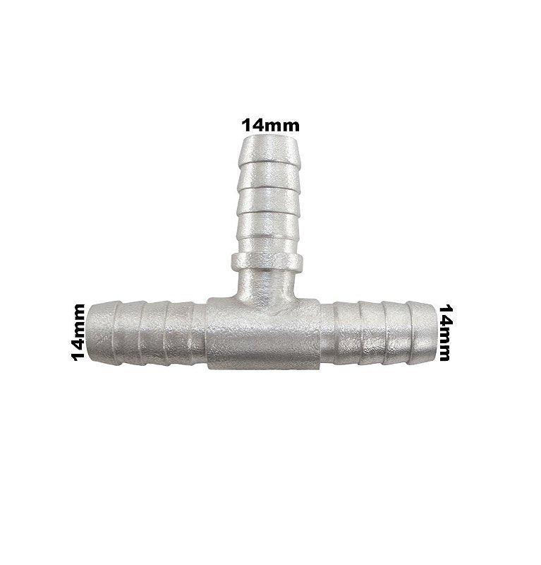 Conexão T Alumínio Mangueira Adaptação 1/2 12,5mm Universal - Paraiso das Mangueiras Imagem principal do produto