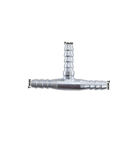 Conexão T Alumínio Mangueira Adaptação 1/4 6,5mm Universal - Paraiso das Mangueiras