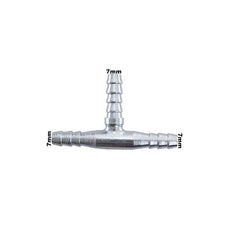 Conexão T Alumínio Mangueira Adaptação 1/4 6,5mm Universal - Paraiso das Mangueiras