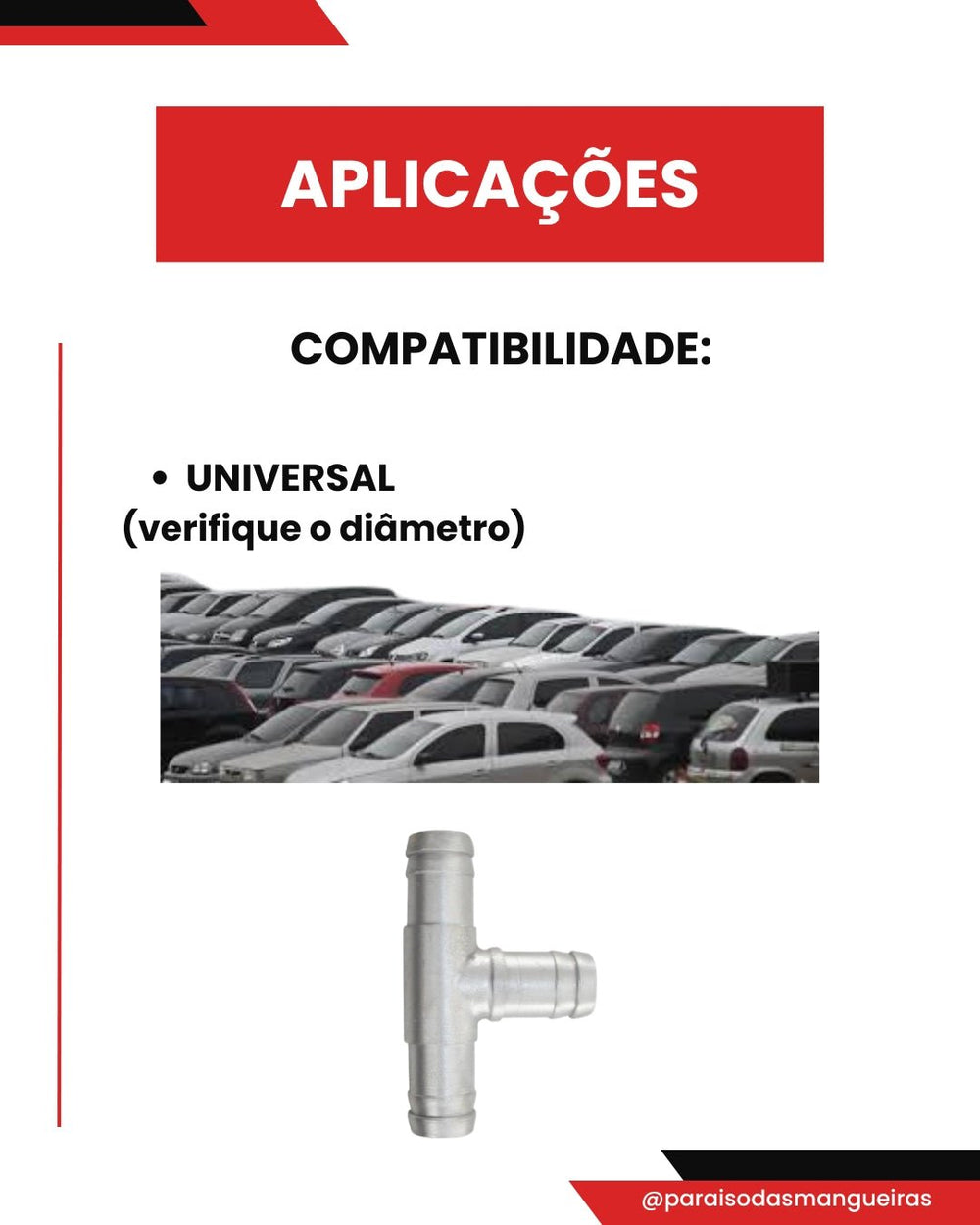 Conexão T Alumínio Mangueira Adaptação 3/4 19mm Universal - Paraiso das Mangueiras