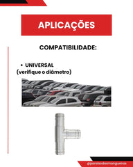 Conexão T Alumínio Mangueira Adaptação 3/4 19mm Universal - Paraiso das Mangueiras
