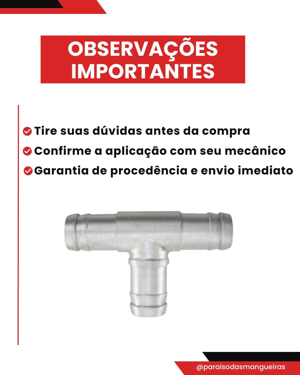 Conexão T Alumínio Mangueira Adaptação 3/4 19mm Universal - Paraiso das Mangueiras