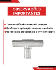 Conexão T Alumínio Mangueira Adaptação 3/4 19mm Universal - Paraiso das Mangueiras
