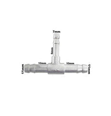 Conexão T Aluminio Redução 10x6x10mm Adaptação Universal - Paraiso das Mangueiras