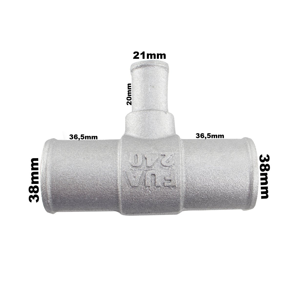 Conexão T Aluminio Redução 35x20x35mm Adaptação Universal