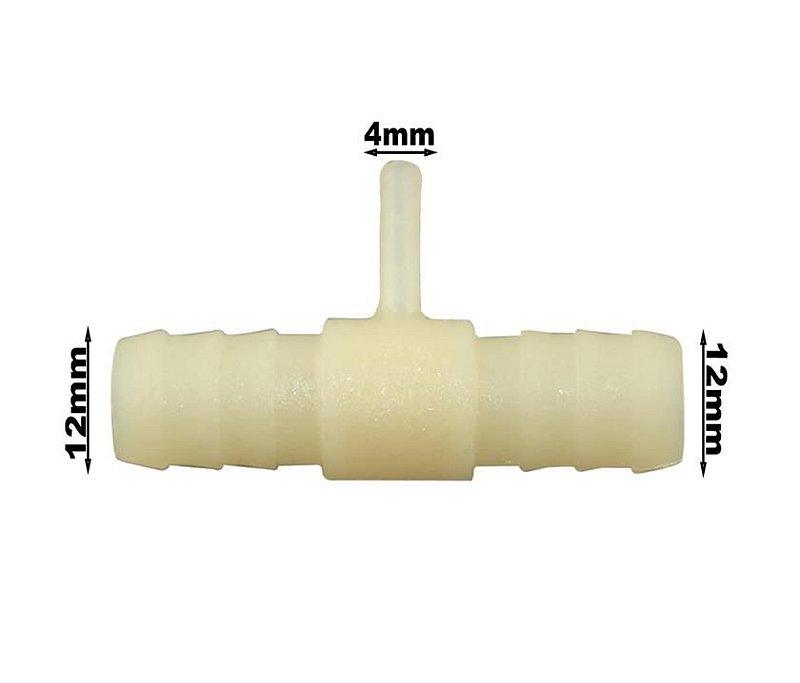 Conexão Tee Mangueira 12mm X 4mm X 12mm Universal Imagem secundária do produto