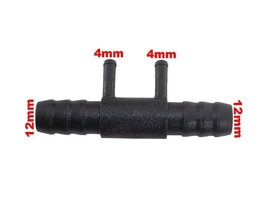 Conexão Tee Mangueira Vácuo 4 Saidas 12x4x4x12mm - Paraiso das Mangueiras