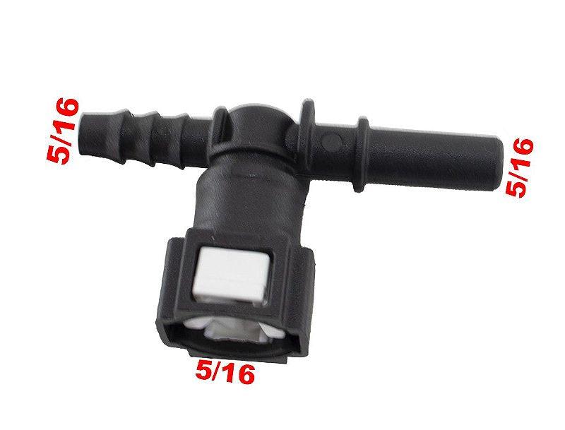 Conexão Tee Quick Universal 5/16 X 3/8 Plástico - Paraiso das Mangueiras Imagem principal do produto