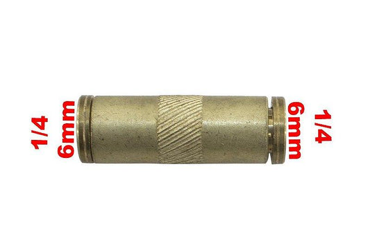 Conexão União Emenda Tecalon 1/4 6mm Universal - Paraiso das Mangueiras