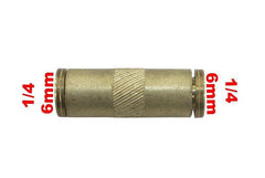 Conexão União Emenda Tecalon 1/4 6mm Universal - Paraiso das Mangueiras