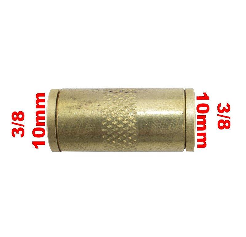 Conexão União Emenda Tecalon 3/8 10mm Universal - Paraiso das Mangueiras Imagem principal do produto