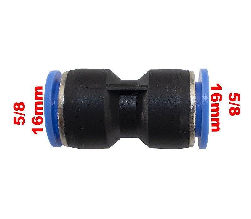 Conexão União Emenda Tecalon Plástico 5/8 16mm Universal - Paraiso das Mangueiras Imagem principal do produto