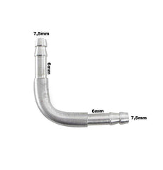 Cotovelo Conexão Alumínio 1/4 6mm Curva 90 Graus Universal - Paraiso das Mangueiras