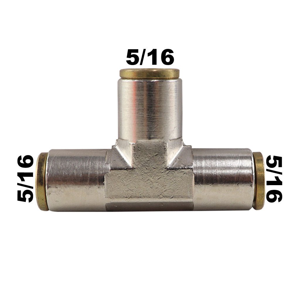 Emenda Conexao Tee Metal 5/16 Tubo Uniao Mangueira Universal Imagem secundária do produto