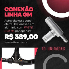 Kit 10 Conexões Aluminio Linha GM - Paraiso das Mangueiras