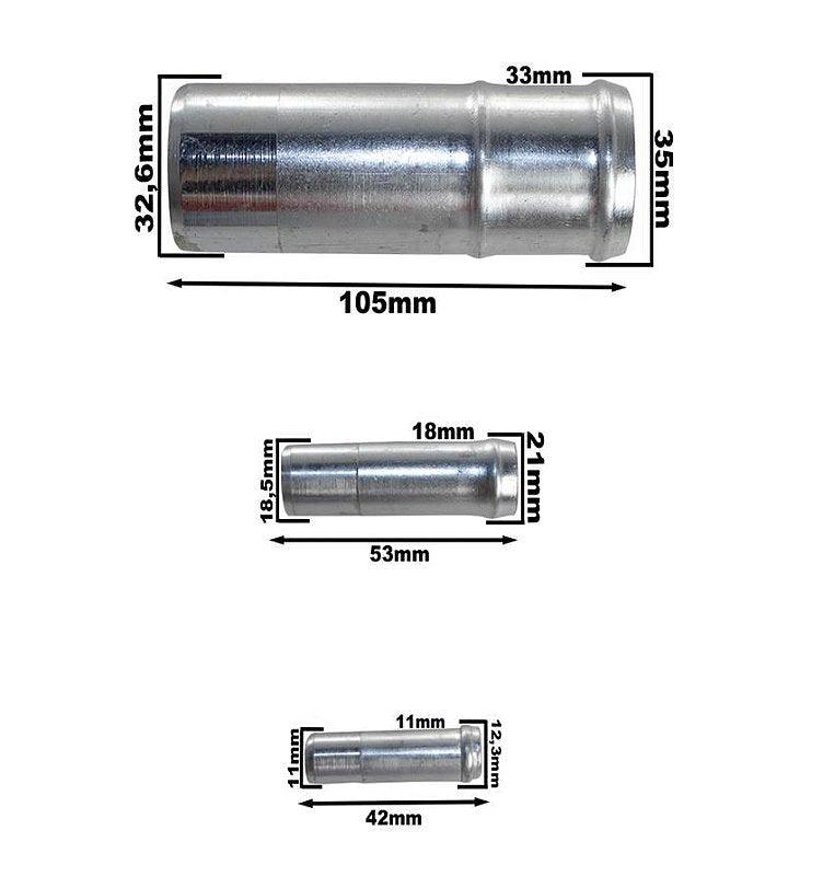 Kit 3 Tubos de Água Cano Hyundai Hb20 1.0 12v 3cil - Paraiso das Mangueiras
