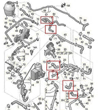 Kit 6 Mangueiras Cano agua Amarok 2.0 16v 2010 em diante - Paraiso das Mangueiras