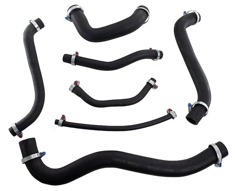 Kit 7 Mangueiras Gol Saveiro Parati Voyage Quadrado Motor Ap 1.6 1.8 1984 Até 1996 + Abraçadeiras - Paraiso das Mangueiras
