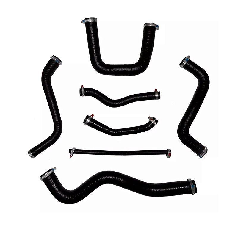 Kit 7 Mangueiras Silicone Gol Ap 1.6 1.8 Quadrado Cor Preta - Paraiso das Mangueiras