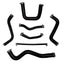 Kit 7 Mangueiras Silicone Gol Ap 1.6 1.8 Quadrado Cor Preta - Paraiso das Mangueiras