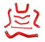 Kit 7 Mangueiras Vermelhas Silicone Gol Ap 1.6 1.8 Quadrado - Paraiso das Mangueiras